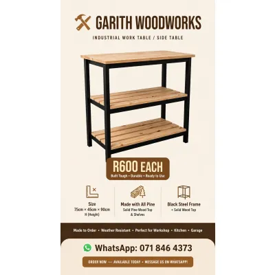Solid wood kitchen servers and workbenches